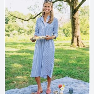 Tuckernuck The Royal Stripe Midi Shirt Dress